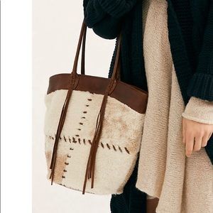 Brenda knight x free people Preston shearling tote